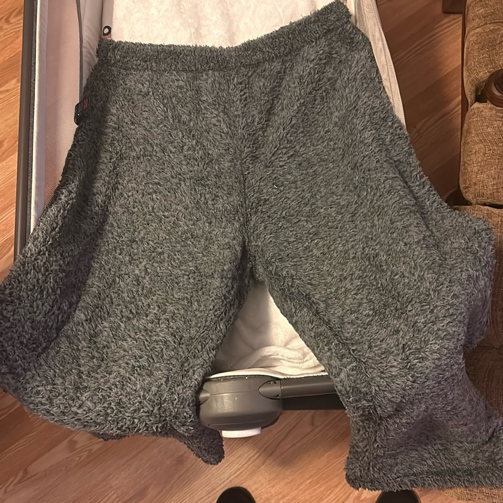 Green tree fuzzy pants